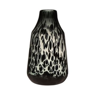 Blomvas RUSSELL, glas, leopardmönster, svart-beige-klart, 30cm, Ø17,5cm Blomvas RUSSELL, glas, leopardmönster, svart-beige-klart, 30cm, Ø17,5cm