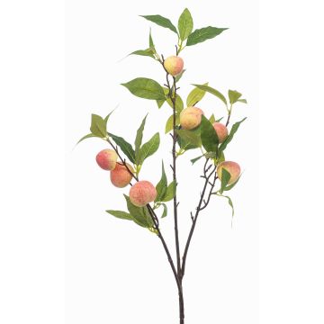 Konstgjord persikogren BLORIX med frukter, persikofärgad, 85cm