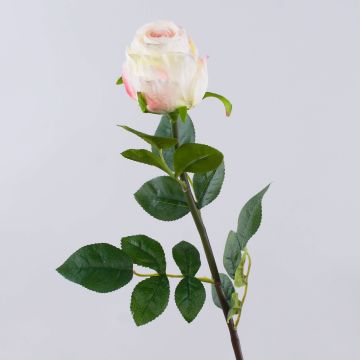 Konstgjord ros SUNJIK, vit-rosa, 75cm, Ø7cm Konstgjord ros SUNJIK, vit-rosa, 75cm, Ø7cm
