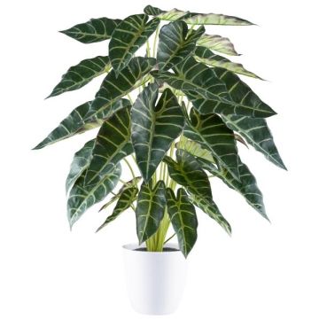Konstgjord Alocasia Sanderiana PIVLA, melamin-överkruka, grön, 70cm Konstgjord Alocasia Sanderiana PIVLA, melamin-överkruka, grön, 70cm