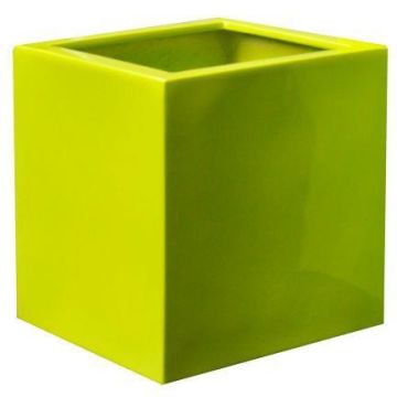 Planteringskruka DILLY av Fiberstone, blank, limetgrön, 50x50x50cm Planteringskruka DILLY av Fiberstone, blank, limetgrön, 50x50x50cm