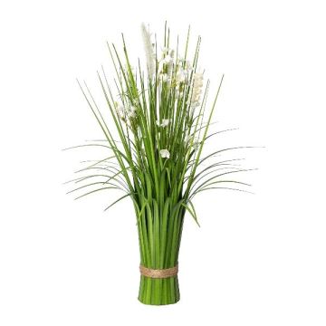 Konstblomsterarrangemang lampborstgräsbunt JIRVO med blommor, ax, vitt, 50cm Konstblomsterarrangemang lampborstgräsbunt JIRVO med blommor, ax, vitt, 50cm