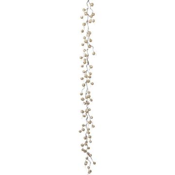 Konstgjord girland med snöbär ELMORE, snötäckt, champagne, 170cm Konstgjord girland med snöbär ELMORE, snötäckt, champagne, 170cm
