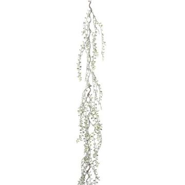 Konstgjord girland timjan ETZION, frusen, grön-vit, 180cm