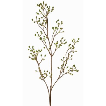 Dekorativ kvist av vildros HIKERNO med nypon, grön, 100cm