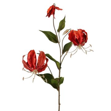 Sammet gloriosa-gren DINFAS, mörkorange-guld, 80cm