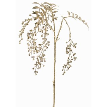 Konstgjord pepparträdskvist RALFHY med bär, metallic-silver-guld, 80cm