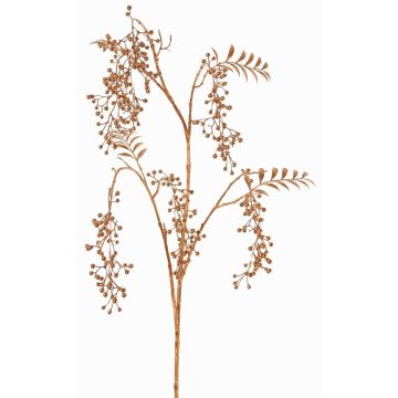 Konstgjord kvist av pepparträd NELFHY med bär, metalliskt kopparfärgad, metallic-koppar, 125cm