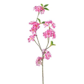 Konstgjord gren av prydnadskörsbär FYNLOK med blommor, cerise, 75cm