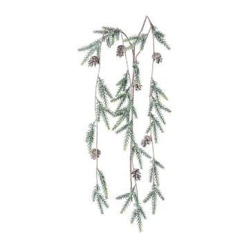 Dekorativ grangren GRULKO med kottar, hängande, grågrön, 100cm Dekorativ grangren GRULKO med kottar, hängande, grågrön, 100cm