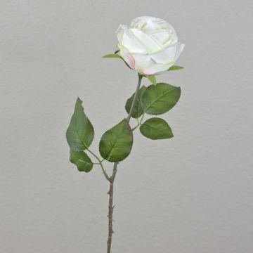 Konstgjord ros FINAKAS, krämvit, 65cm, Ø9cm