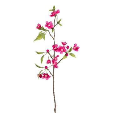 Konstgjord päronblomkvist SLOFEN med blommor, cerise, 55cm