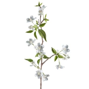 Konstgjord päronblomstergren SLOFEN med blommor, vit, 55cm