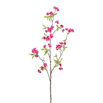 Konstgjord päronblomkvist SLOFEN med blommor, cerise, 115cm