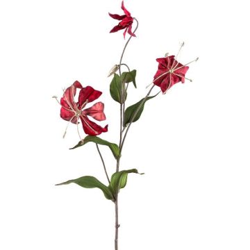 Dekorativ kvist Gloriosa LISUPY, rubinröd-guld, 80cm
