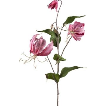 Dekorativ kvist Gloriosa LISUPY, mörkrosa-guld, 80cm