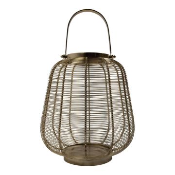 Aluminiumlykta CONSTANTINE med handtag, guld, 30cm, Ø27cm