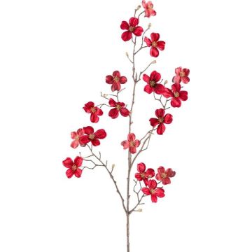 Dekorativ kvist av korallbär HISOP, rubinröd, 85cm Dekorativ kvist av korallbär HISOP, rubinröd, 85cm