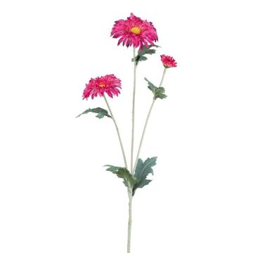 Dekorativ gren med gerbera TIVREN, cerise, 65cm Dekorativ gren med gerbera TIVREN, cerise, 65cm