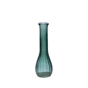 Bordvas KOSTA i glas, petrolblå-klar, 21,5cm, Ø7cm Bordvas KOSTA i glas, petrolblå-klar, 21,5cm, Ø7cm