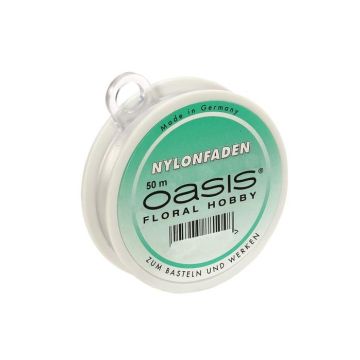 OASIS® nylontråd, transparent, 50m, Ø0,5mm