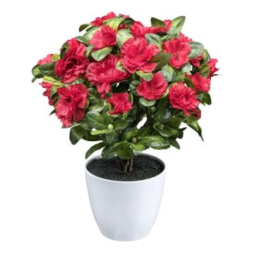 Konstblomma azalea WHENFA i vit dekorativ kruka, röd, 30cm Konstblomma azalea WHENFA i vit dekorativ kruka, röd, 30cm