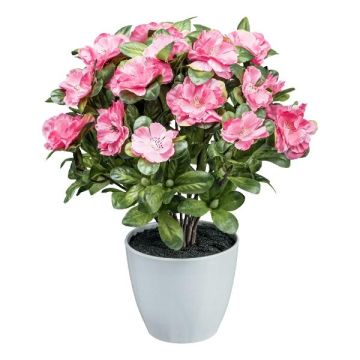 Konstblomma azalea WHENFA i vit dekorativ kruka, mörkrosa, 30cm Konstblomma azalea WHENFA i vit dekorativ kruka, mörkrosa, 30cm