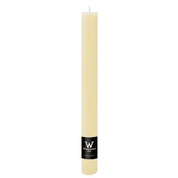 Stavljus AURORA, krämfärgat, 28cm, Ø3,5cm, 30 timmar - Tillverkat i Tyskland