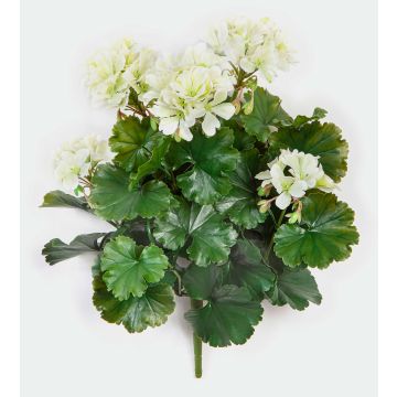 Konstblomma pelargon OTTAVIA på stödpinne, crossdoor, krämfärgad, 40cm