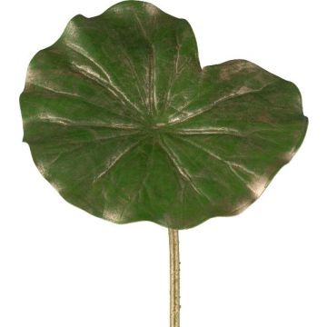 Konstgjort blad, vattenlilja MINDA, grön-guld, 70cm Konstgjort blad, vattenlilja MINDA, grön-guld, 70cm