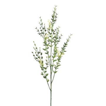 Konstgjord ligustergren SLONTE med blommor, grön, 75cm