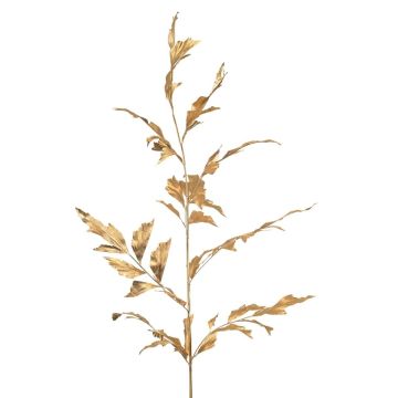 Konstgjort palmblad, fiskstjärtpalm MANIESO, guld, 130cm