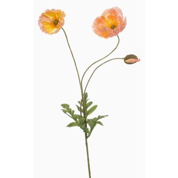 Dekorativ kvist med vallmo SCHUNRA, persika, 75cm Dekorativ kvist med vallmo SCHUNRA, persika, 75cm
