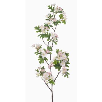 Dekorativ gren med hagtorn WILZEN med blommor, ljusrosa, 95cm