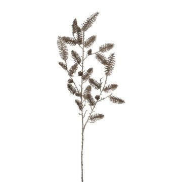 Dekorativ gren av edelgran DRIVEL med kottar, silver, 95cm Dekorativ gren av edelgran DRIVEL med kottar, silver, 95cm
