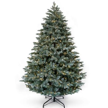 Konstgjord julgran BUFFALO SPEED, frostad, LED-belysning, 230cm, Ø145cm