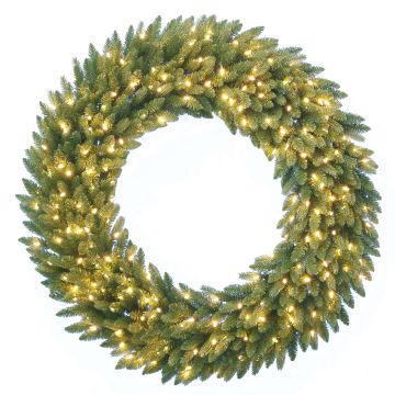 Konstgjord grankrans AMARILLO, grön, LED-lampor, Ø120cm Konstgjord grankrans AMARILLO, grön, LED-lampor, Ø120cm