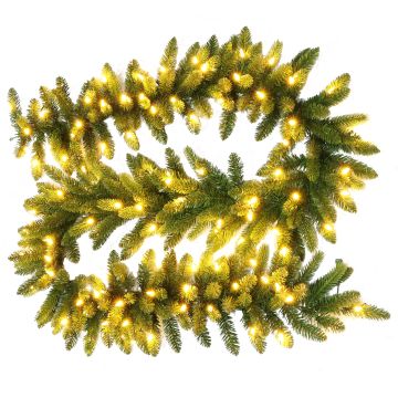 Konstgjord grangirland AMARILLO, grön, LED-lampor, 275cm, Ø30cm