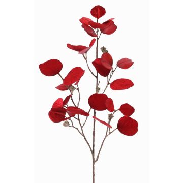 Konstgjord eukalyptusgren INDALA med frukter, röd, 85cm