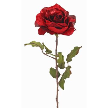Konstgjord sammetros SINDALA, röd, 60cm, Ø12cm