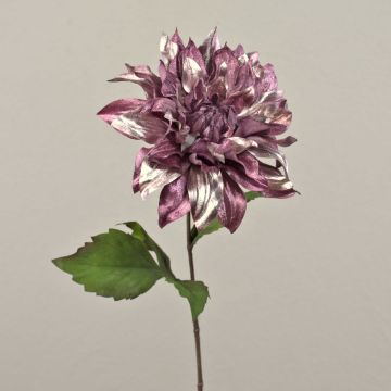 Sammet, konstgjord dahlia MINBU, mörklila, 60cm, Ø17cm Sammet, konstgjord dahlia MINBU, mörklila, 60cm, Ø17cm