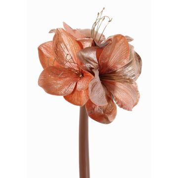 Sammet Amaryllis konstblomma KIRSTY, rosé, 70cm, Ø13-15cm