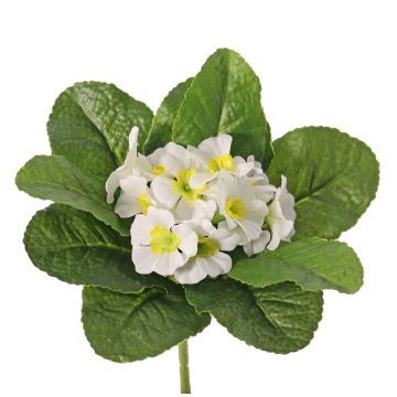 Konstgjord primula SUNDARA på stödpinne, vit, 20cm, Ø4cm