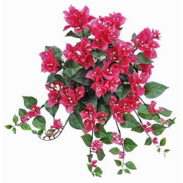 Konstgjord hängande bougainvillea JAMILAH på stödpinne, crossdoor, cerise, 50cm
