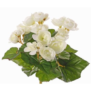Konstgjord begonia BIRMA på stödpinne, krämfärgad, 20cm, Ø3-5cm