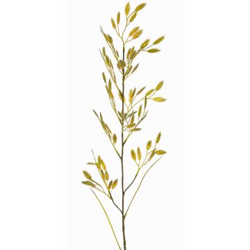 Konstgjort plattäxgräs GENNA med ax, gulgrönt, 100cm
