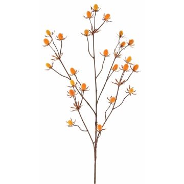Dekorativ kvist av ädelkard LOUKAS, gul-orange, 70cm, Ø1-1,5cm