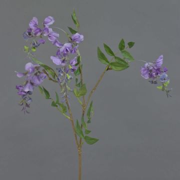 Konstgjord wisteria-gren SOULA med blommor, lila, 80cm, Ø7-8cm