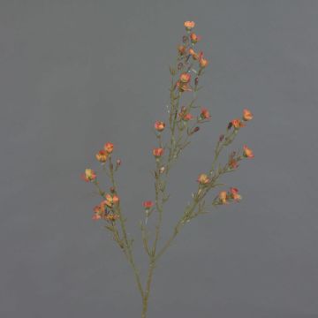 Konstgjord vaxblomma NIANG, orange-röd, 80cm, Ø1,5-2,5cm