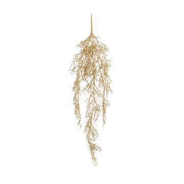 Konstgjord Ripsalis-hängare MERFYN, stickpinne, glitter, guld, 70cm